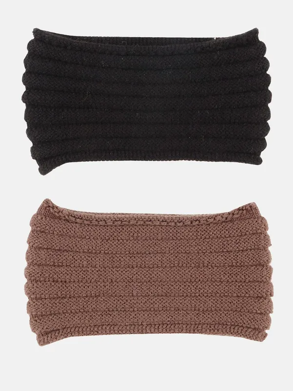Black_&_Brown_Woolen_Earwarmer_For_Unisex_(Pack_Of_2)