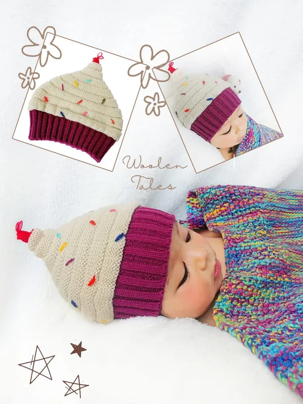 Beige_Woolen_Cap_For_Unisex_Child