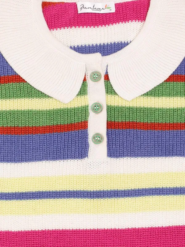 Multicolour_Woolen_Knitted_Dress_For_Girls