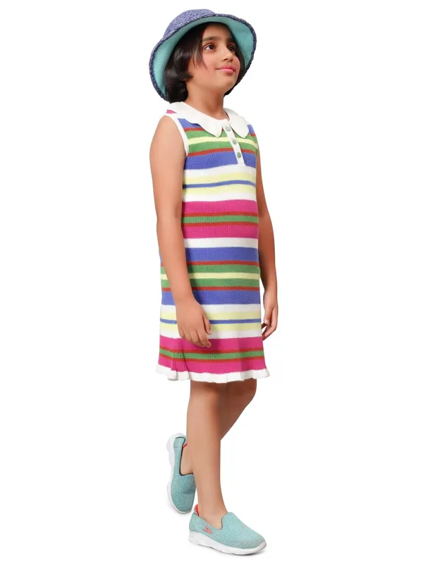 Multicolour_Woolen_Knitted_Dress_For_Girls