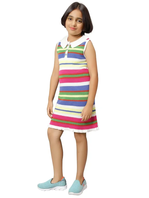 Multicolour_Woolen_Knitted_Dress_For_Girls