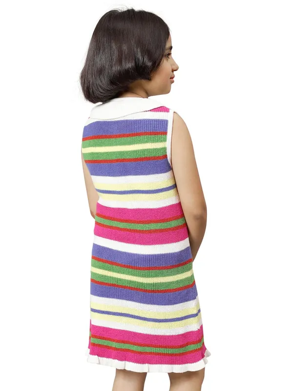 Multicolour_Woolen_Knitted_Dress_For_Girls