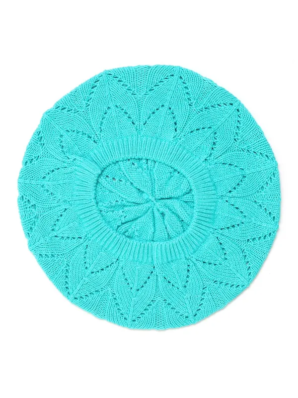 Turquoise_Woolen_Cap_For_Women