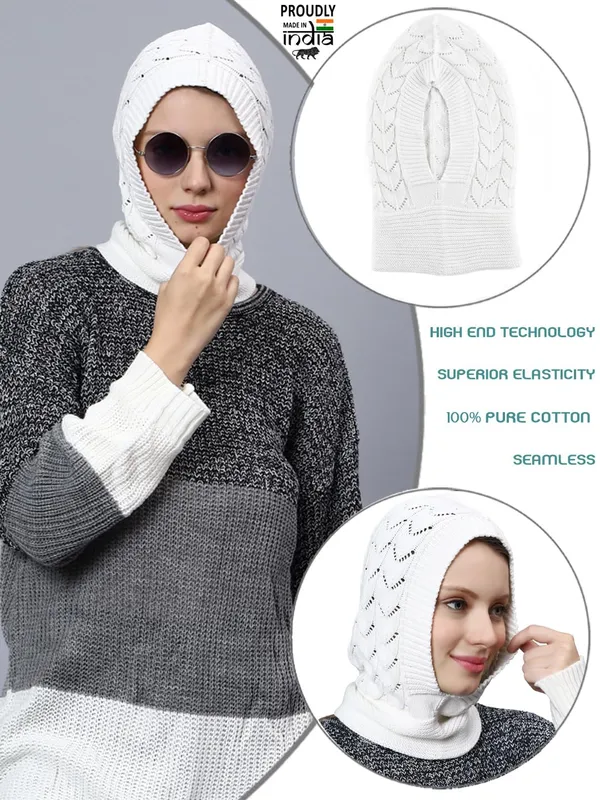White_Woolen_Cap_For_Women