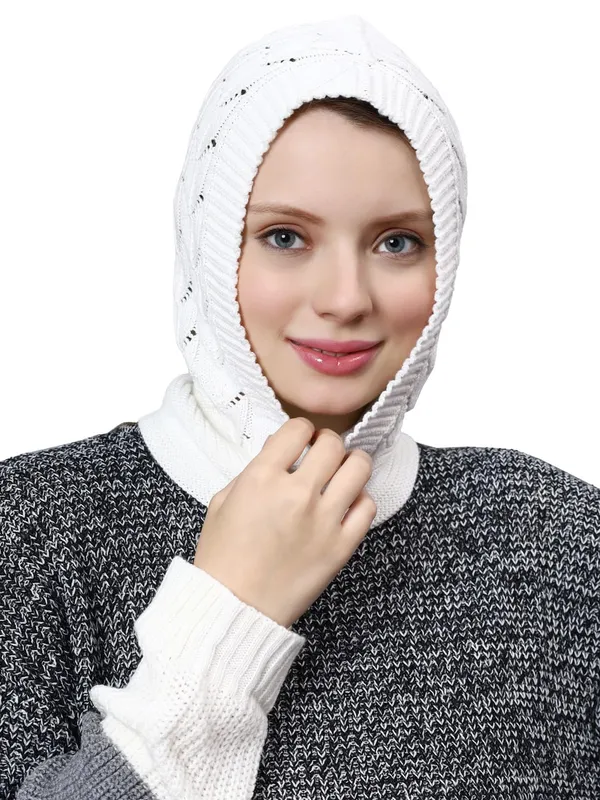 White_Woolen_Cap_For_Women