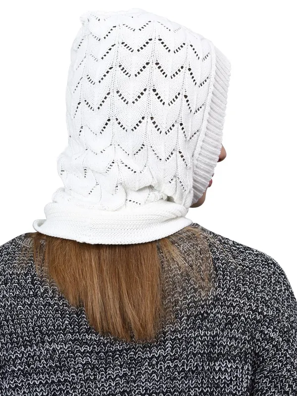 White_Woolen_Cap_For_Women