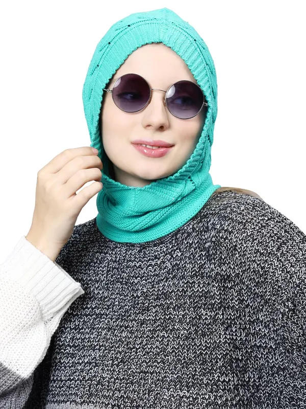 Turquoise_Woolen_Cap_For_Women