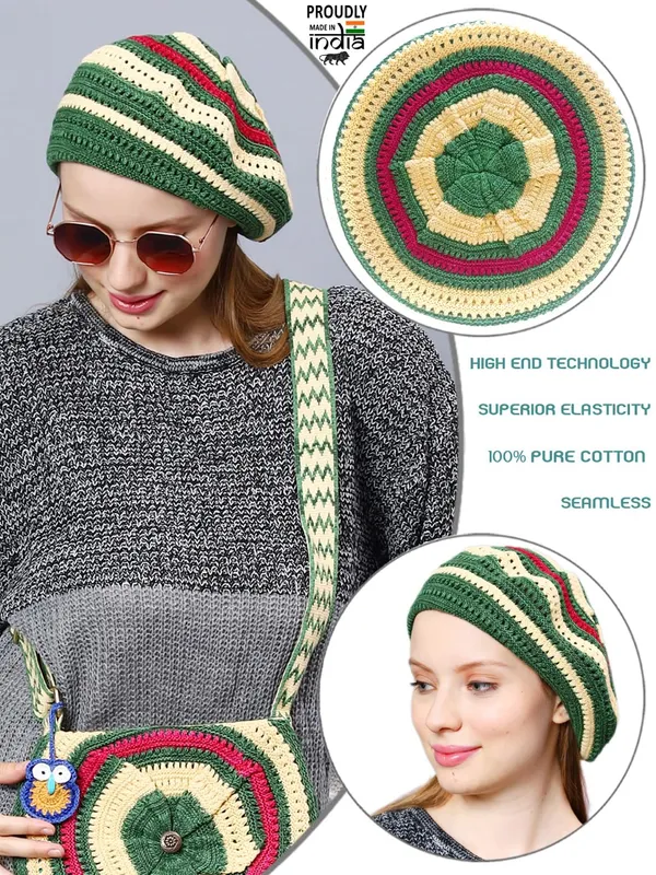 Multicolour_Woolen_Beret_For_Women