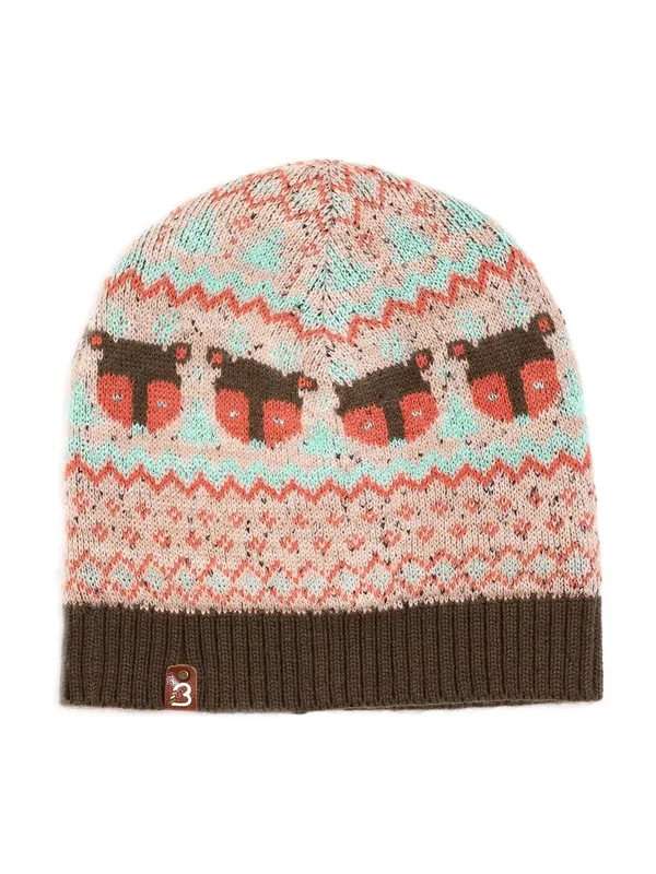 Multicolor_&_Brown_Woolen_Cap_For_Unisex_Child
