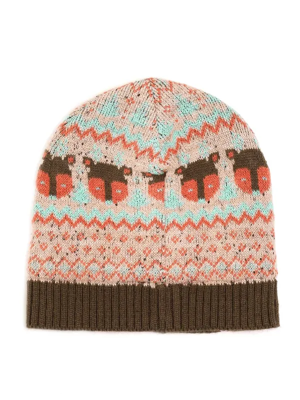 Multicolor_&_Brown_Woolen_Cap_For_Unisex_Child