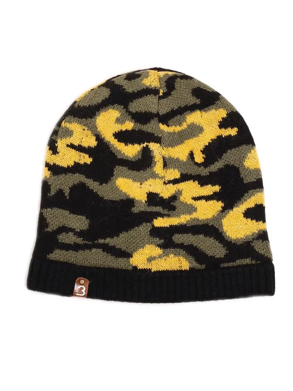 Multicolor_&_Black_Woolen_Cap_For_Unisex_Child