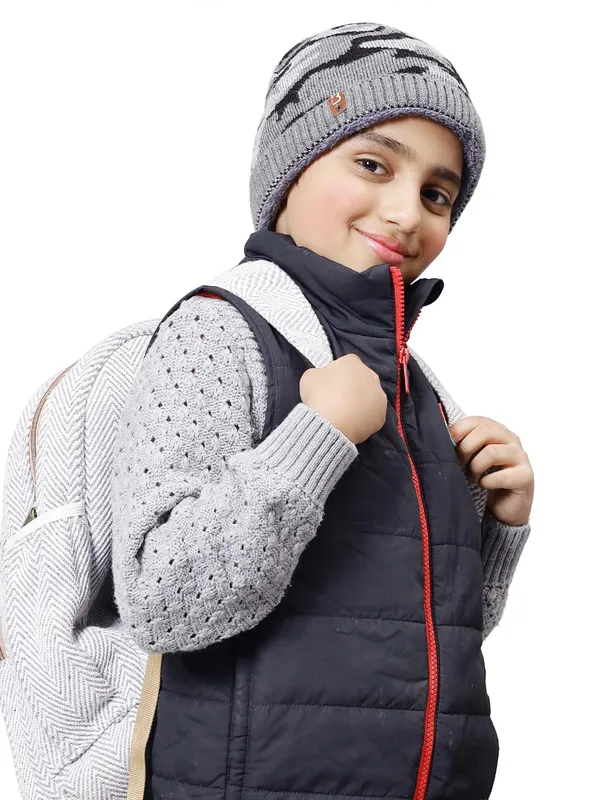 Multicolor_&_Charcoal_Woolen_Cap_For_Unisex_Child
