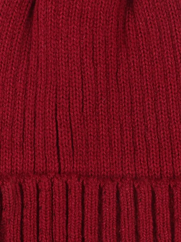 Maroon_Woolen_Cap_For_Unisex_Child