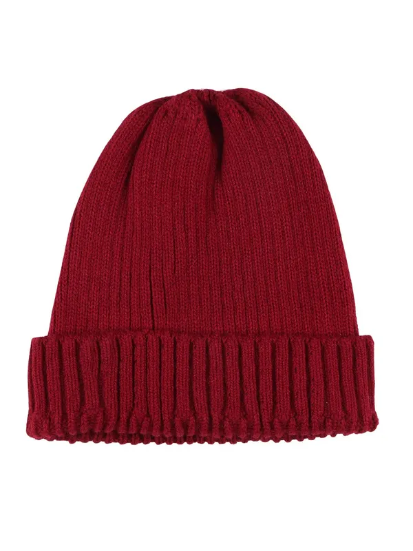 Maroon_Woolen_Cap_For_Unisex_Child