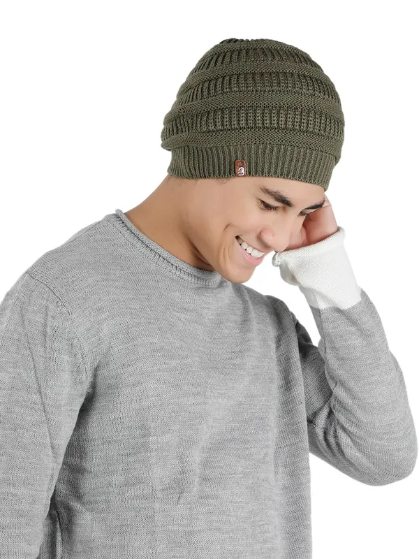 Green_Woolen_Slouchy_For_Unisex
