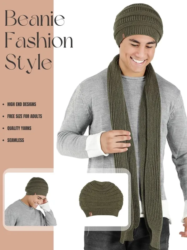 Green_Woolen_Slouchy_For_Unisex