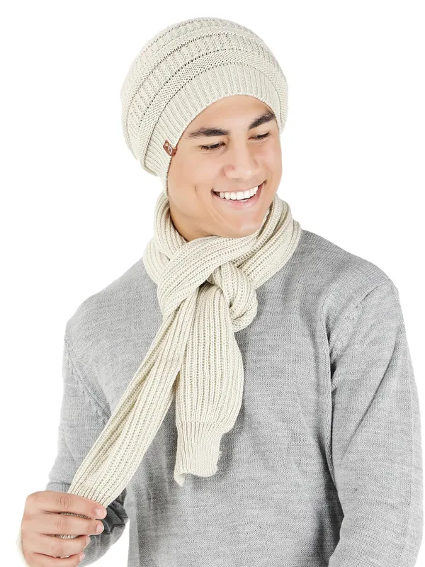 Cream_Woolen_Cap_For_Unisex