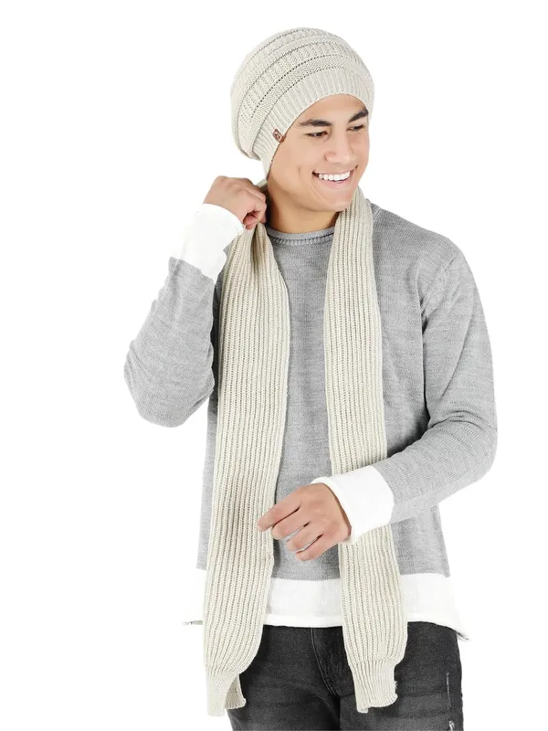 Cream_Woolen_Cap_For_Unisex