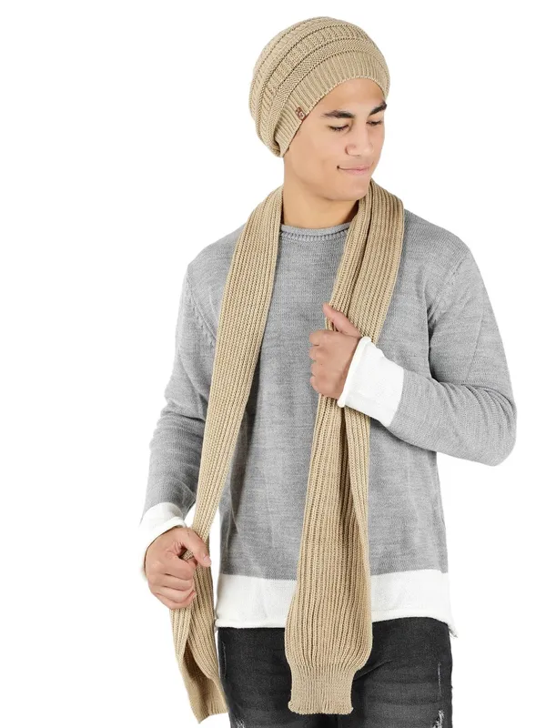 Beige_Woolen_Cap_For_Unisex