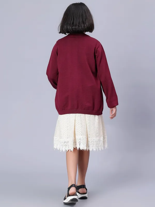 Maroon_Woolen_Shrug_For_Girls