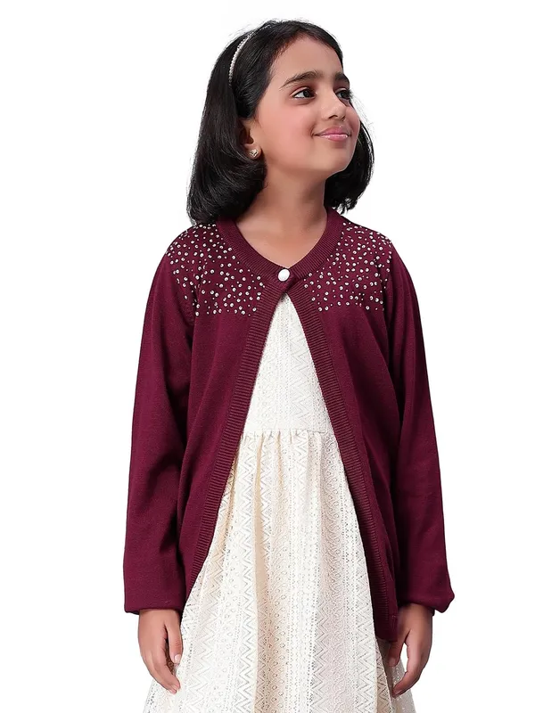 Maroon_Woolen_Shrug_For_Girls