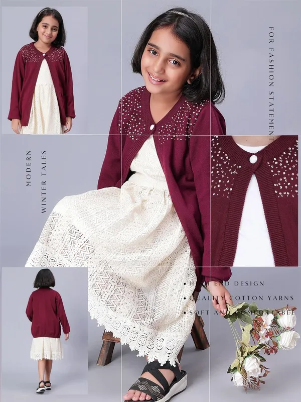 Maroon_Woolen_Shrug_For_Girls