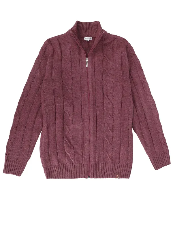Pink_Woolen_Cardigan_For_Men
