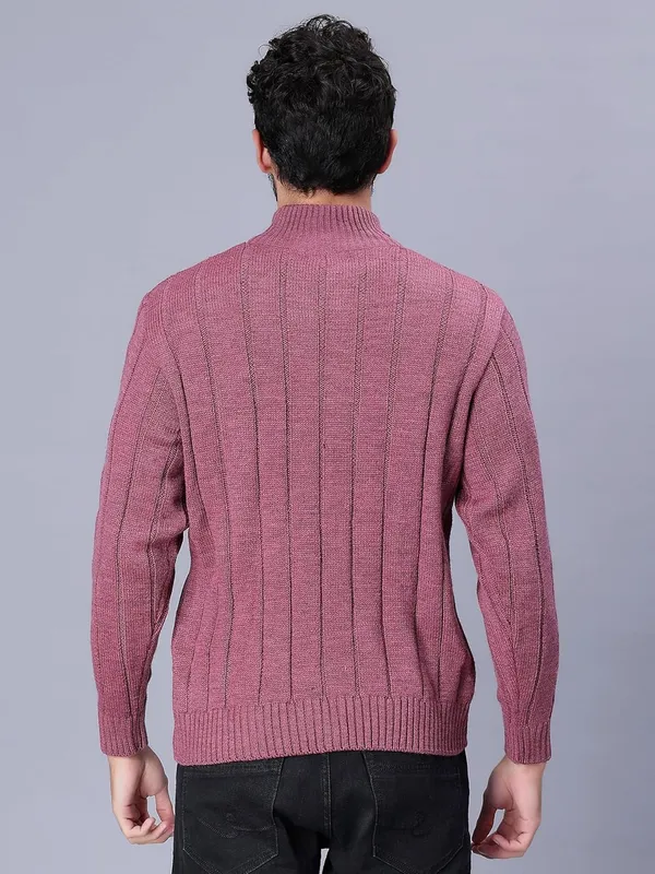 Pink_Woolen_Cardigan_For_Men