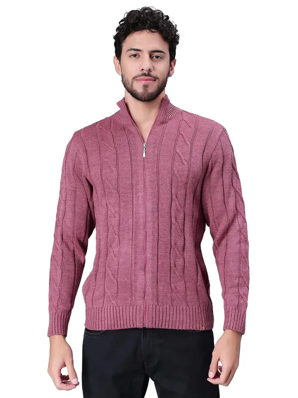 Pink_Woolen_Cardigan_For_Men
