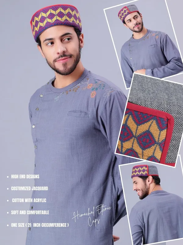 Multicolor_Woolen_Cap_For_Unisex