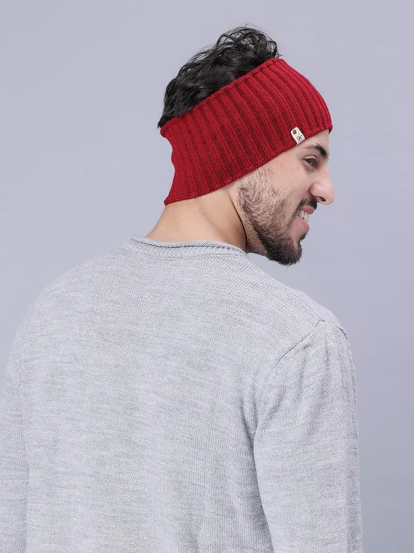 Maroon_Woolen_Earwarmer_For_Unisex