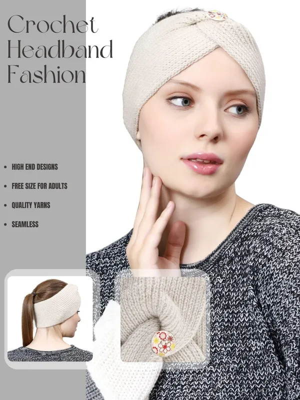 Cream_Woolen_Earwarmer_For_Women