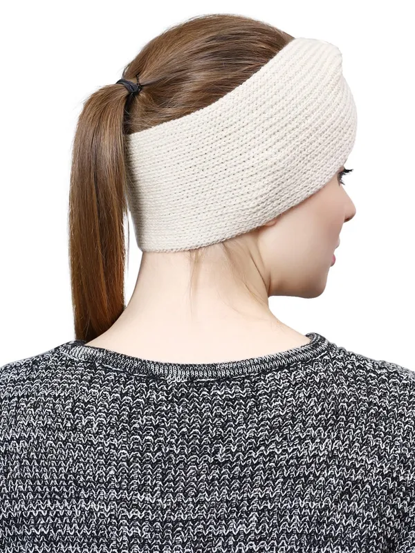 Cream_Woolen_Earwarmer_For_Women