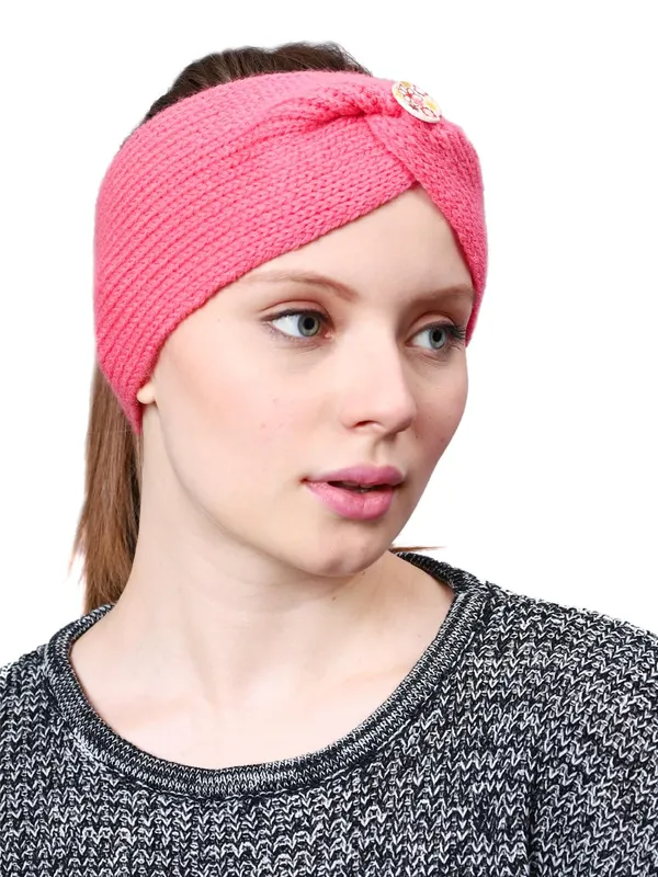 Pink_Woolen_Earwarmer_For_Women