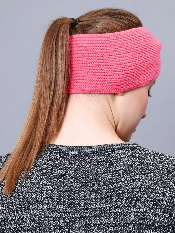 Pink_Woolen_Earwarmer_For_Women