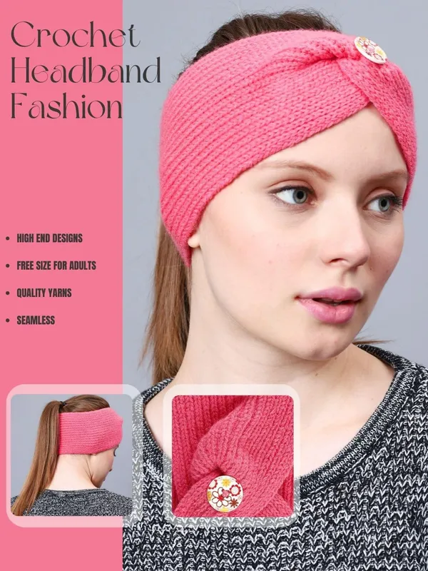 Pink_Woolen_Earwarmer_For_Women