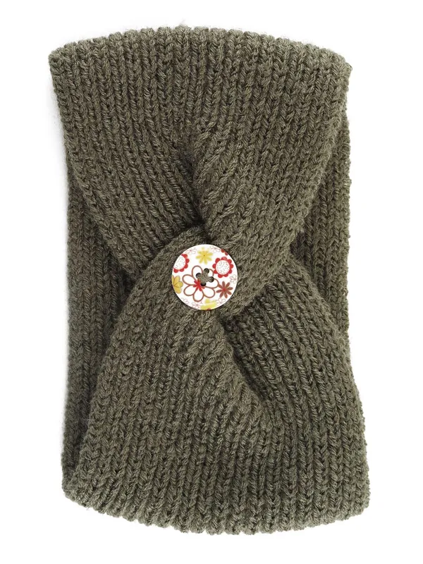 Olive_Woolen_Earwarmer_For_Women