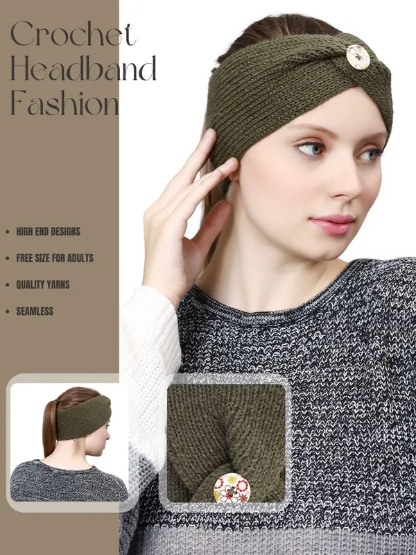 Olive_Woolen_Earwarmer_For_Women