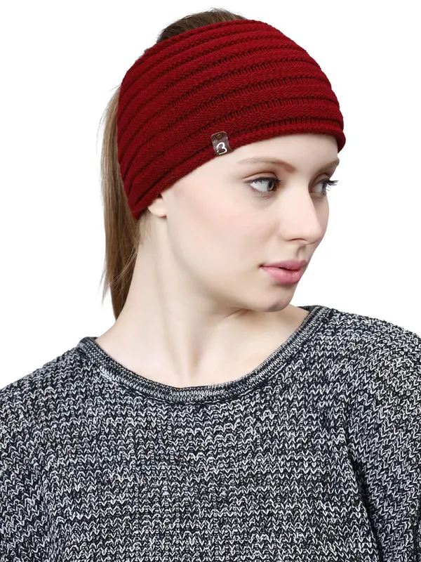 Maroon_Woolen_Earwarmer_For_Women