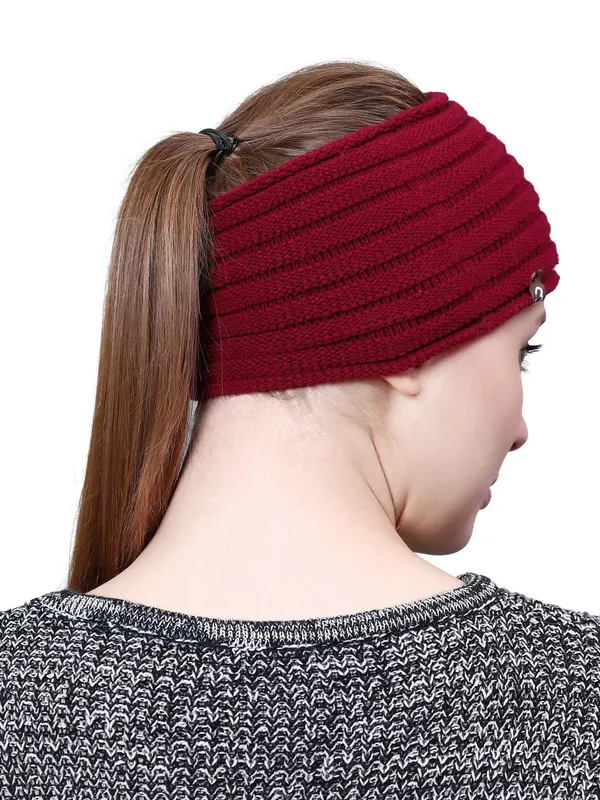 Maroon_Woolen_Earwarmer_For_Women