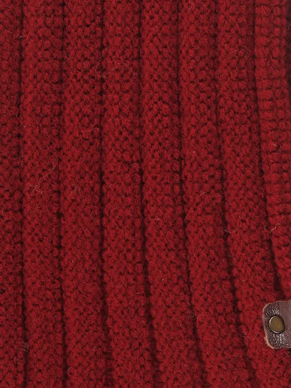 Maroon_Woolen_Earwarmer_For_Women