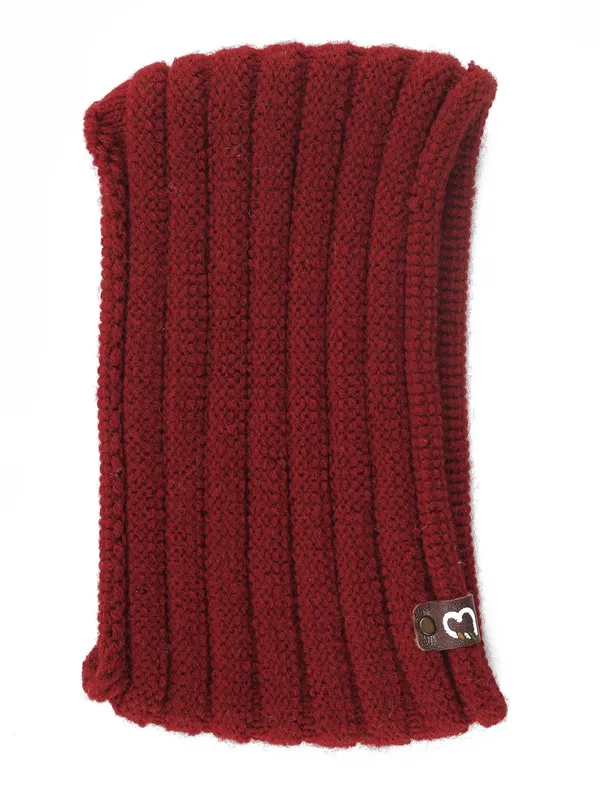 Maroon_Woolen_Earwarmer_For_Women