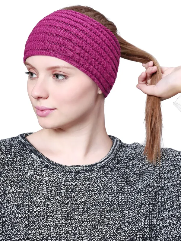 Pink_Woolen_Earwarmer_For_Women