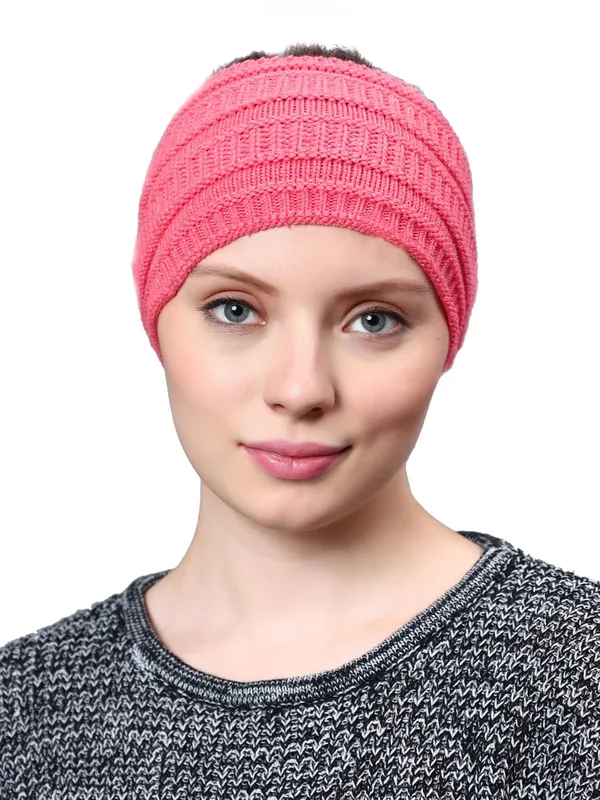 Pink_Woolen_Earwarmer_For_Unisex