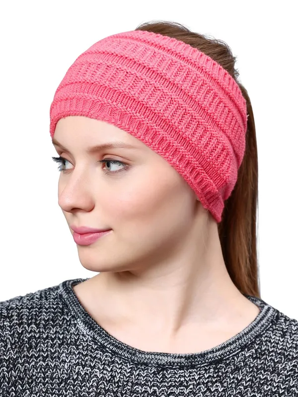 Pink_Woolen_Earwarmer_For_Unisex