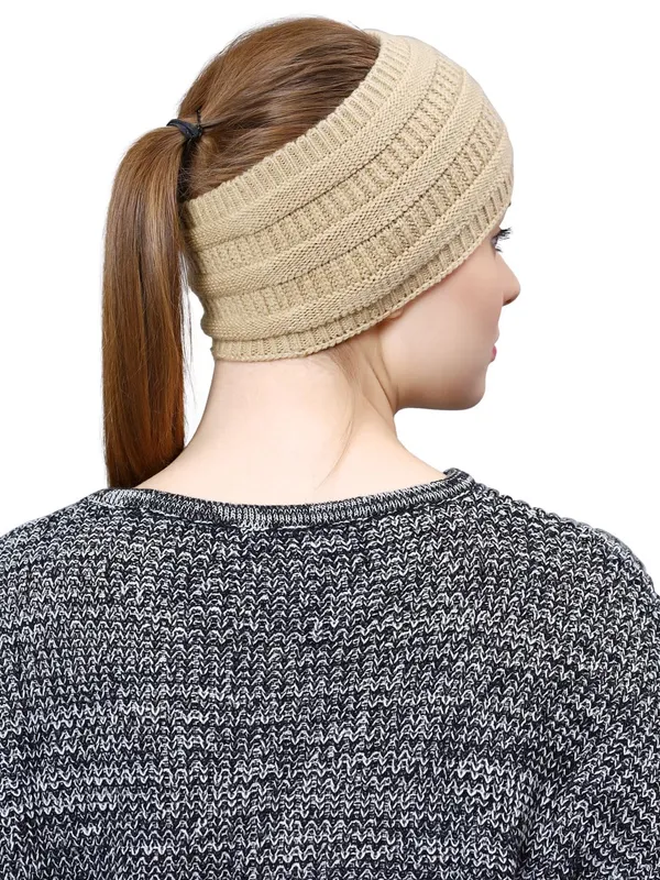 Beige_Woolen_Earwarmer_For_Unisex