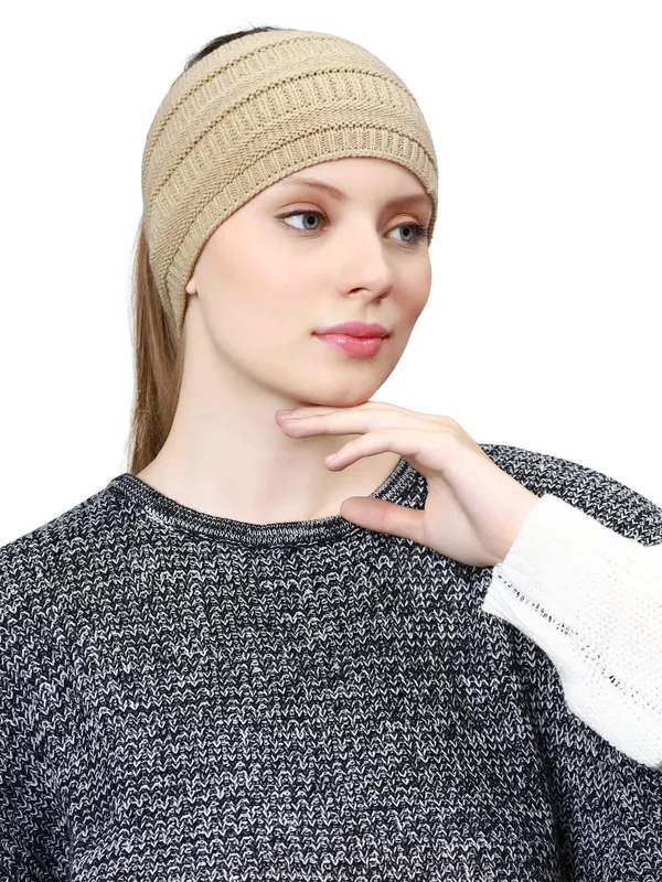 Beige_Woolen_Earwarmer_For_Unisex