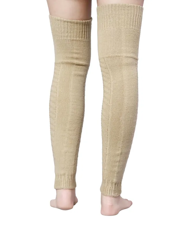 Beige_Woolen_Stocking_For_Women