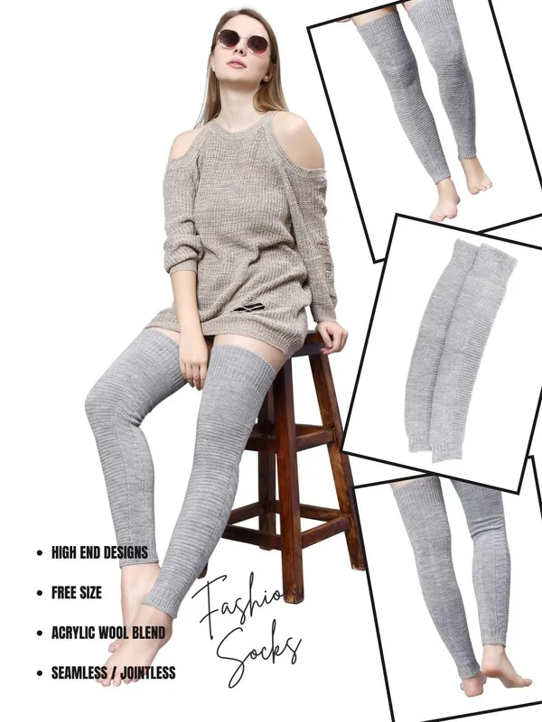 Grey_Woolen_Stocking_For_Women