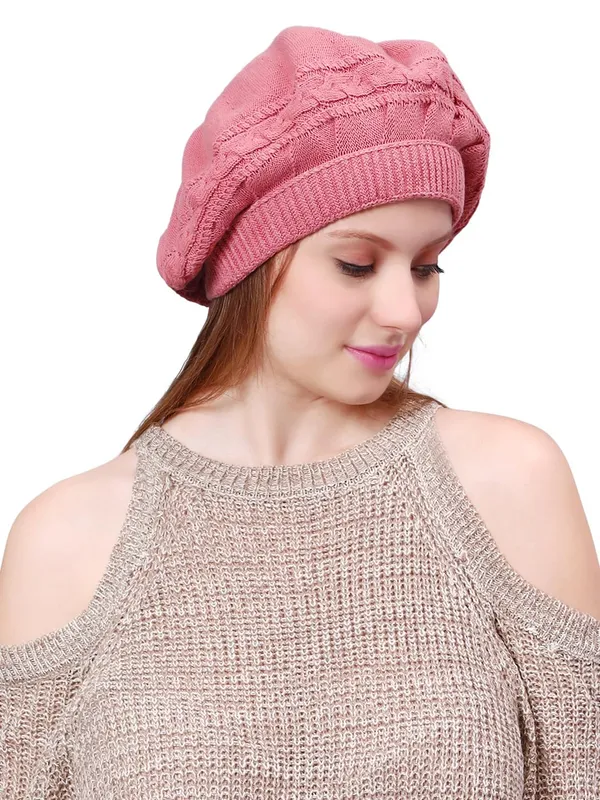 Pink_Woolen_Cap_For_Women